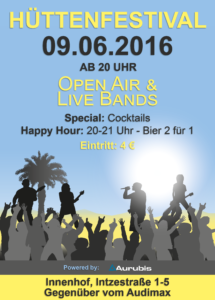 Werbung Hüttenfestival 2017